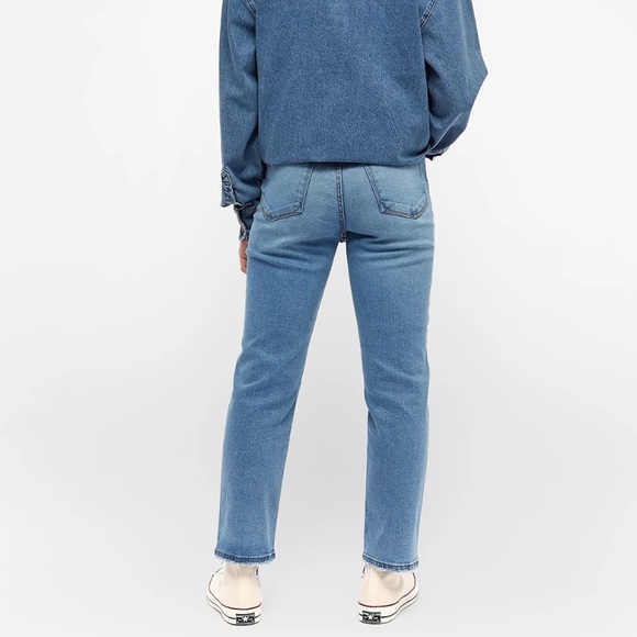 GOOD AMERICAN Good Vintage High-rise Straight
Stretch-Denim Fray jeans - Picture 3 of 16